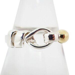 Tiffany & Co 925/750 Love Knot Combination Ring Size